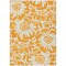 Edge Collections - 8' x 10' - Orange - Floral Washable Non-Skid Area Rug for Indoor and Outdoor Use - 1 Piece
